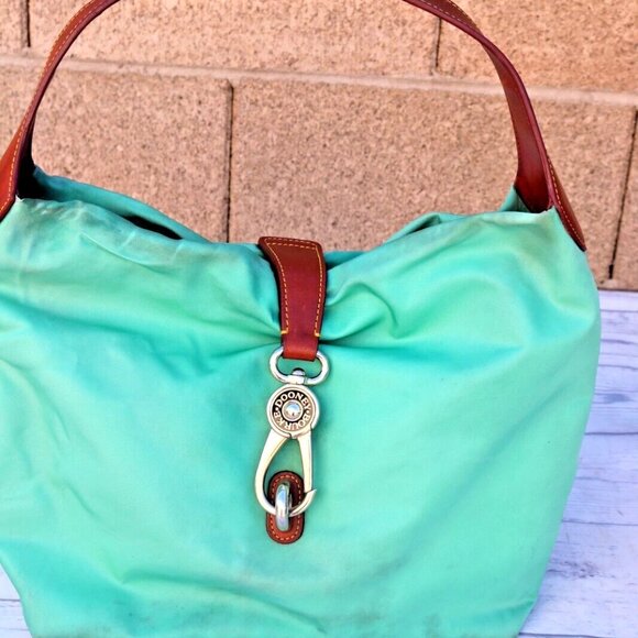 Dooney & Bourke Nylon Logo Hobo Shoulder Bag Green - Picture 3 of 15